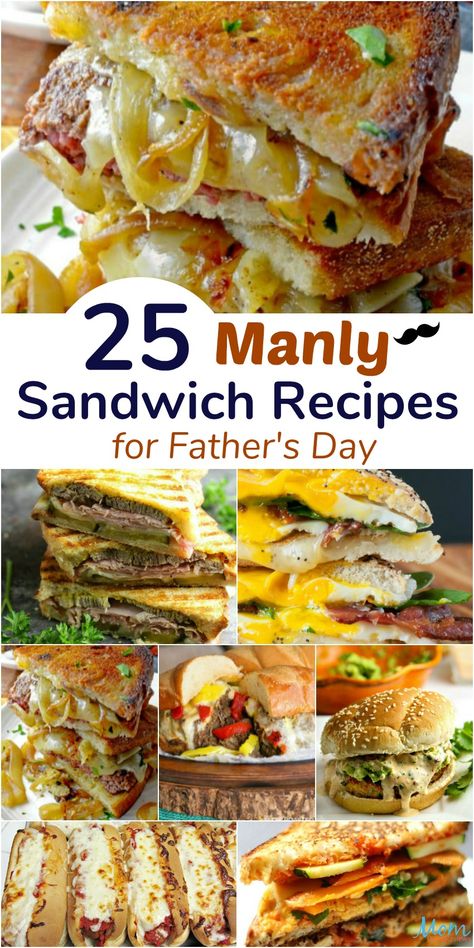 25 Manly Sandwich Recipes for Father’s Day Husband Lunch Ideas, Lunch Ideas For Husband, Sandwich Buffet, Husband Lunch, Hot Sandwich Recipes, Best Lunch Recipes, Best Sandwich Recipes, Dinner Sandwiches, Hot Sandwich