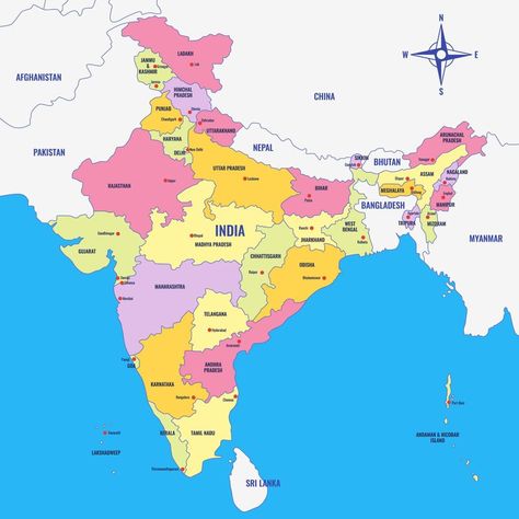 Country Map of India Map Of India, Shivaji Maharaj Hd Wallpaper, India Map, Shivaji Maharaj, Country Maps, Cityscape Photos, Logo Banners, Road Map, Nature Backgrounds