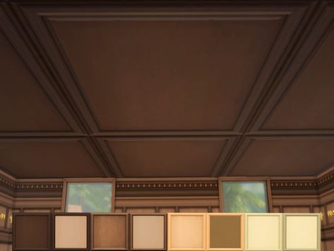 The Sims Resource - YUXY Wood Tray Ceiling Tiles Sims 4 Ceiling, Wood Tray Ceiling, Pebble Floor, Sandstone Paving, Natural Wood Flooring, Tray Ceiling, Ceiling Tile, Sims 4 Build, Sims Community