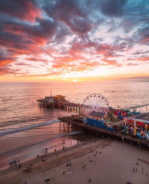 Pier Santa Monica, Los Angeles Wallpaper, Los Angeles Travel, Santa Monica Beach, California Photos, Santa Monica Pier, Santa Monica California, California Dreamin', Sunset Views