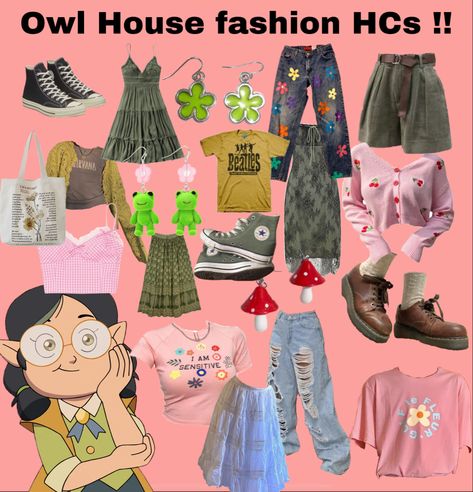 Luz Inspired Outfits The Owl House, The Owl House Outfits Ideas, Owl House Outfits, Willow Park Outfit, Hunter Toh Inspired Outfits, Owl House Outfit Ideas, Owl House Inspired Outfits, Strawberry Shortcake Halloween Costume, Goose House