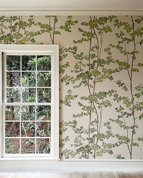 Historical House, Natural Christmas Decor, Cottage Kitchens, Wood Wallpaper, Botanical Wallpaper, Ceramic Houses, Kitchen Wallpaper, Cottage Kitchen, Awesome Bedrooms