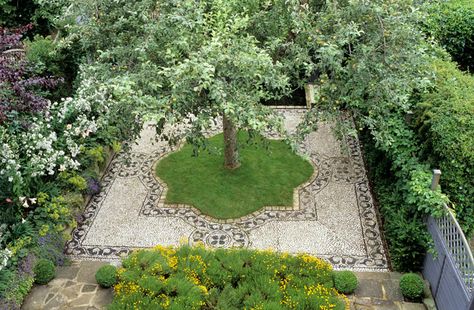 TARA DILLARD: Choosing Color: Garden Furniture Moorish Garden, Moroccan Courtyard, Grass Pavers, Moroccan Garden, Garden Tiles, Paradise Garden, Traditional Garden, Traditional Landscape, Stoke On Trent