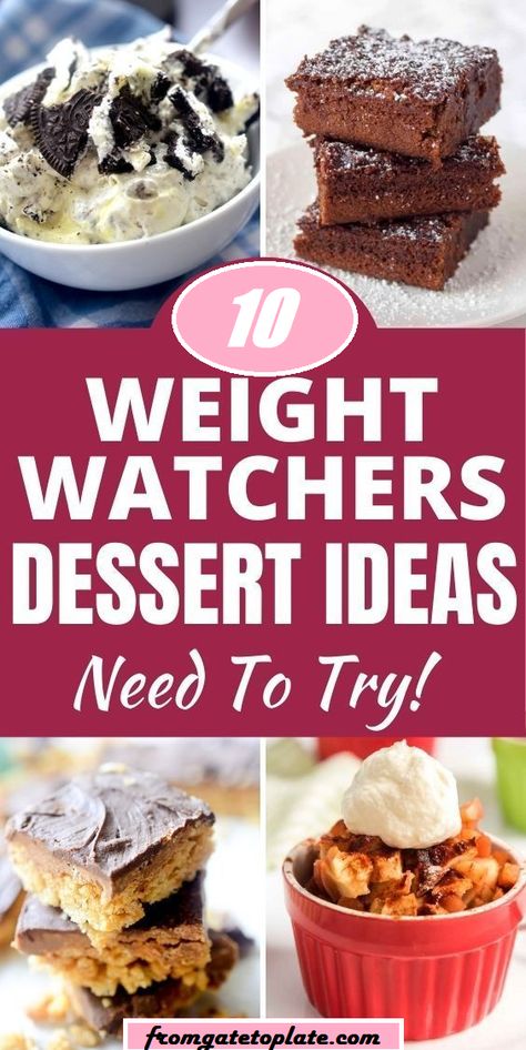 Quick Healthy Dessert Recipes For One, Weight Watcher Desert Ideas, Weight Watcher Sweet Snacks, Ww Dessert Ideas, Desserts For Dieting, Ww Cake Recipes, Weight Watchers Sweets, Ww Thanksgiving Recipes, Dash Diet Dessert Recipes