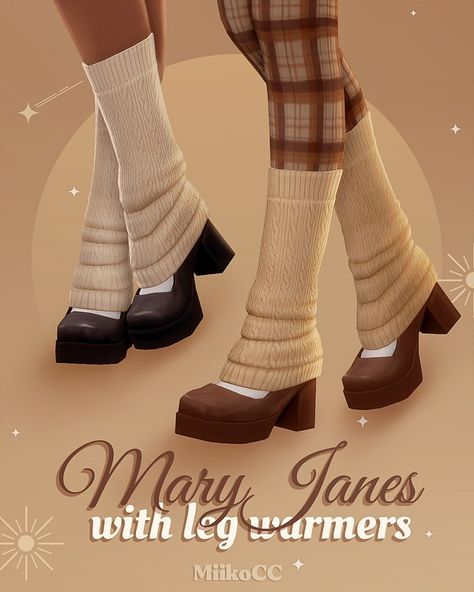 Mary Janes with leg warmers | Patreon Free Sims 4 Clothes, Girly Cc Sims 4, Mary Janes With Leg Warmers, Free Cc Sims 4, The Sims 4 Pack, Halloween City, Sims 4 Tsr, Cc Sims4, Cc Folder