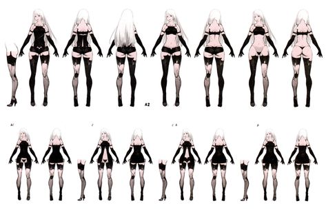 A2 character concept art from NieR:Automata #art #artwork #illustration #gaming #videogames #gamer #gameart #conceptart Model Sheet Character, Nier Characters, Nier Automata A2, 2b Nier Autómata, Character Turnaround, Character Design Cartoon, Character Design Girl, Character Model Sheet, Model Sheet