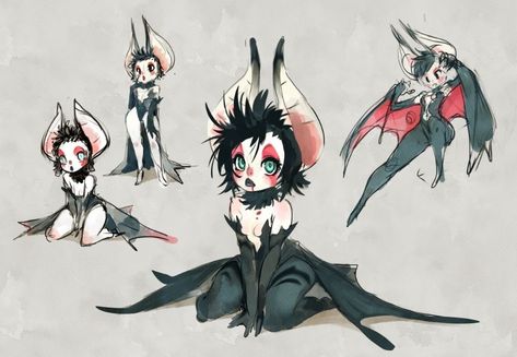 Bat Character, Bat Species, Character Sketches, Monster Art, Monster Girl, Batgirl, Creature Art, Art Reference Photos, Fantasy Character Design