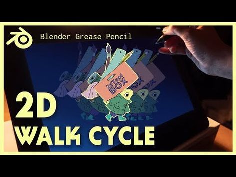 (31) How To Walk Cycle In Blender Grease Pencil - YouTube Blender Grease Pencil, Grease Pencil, Walk Cycle, How To Walk, 2d Animation, Grease, Step By Step, To Create, Cycling