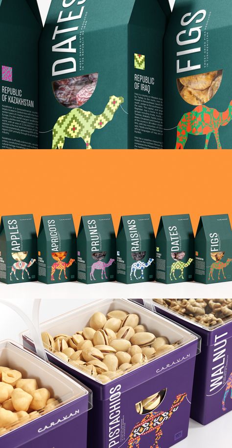 Dry Fruits Logo Design Ideas, Dried Fruit Packaging Ideas, Nuts Label Design, Dry Food Packaging, Nuts Box Design, Nuts Packaging Ideas, Dried Food Packaging, Snack Packaging Ideas, Nuts Packaging Design