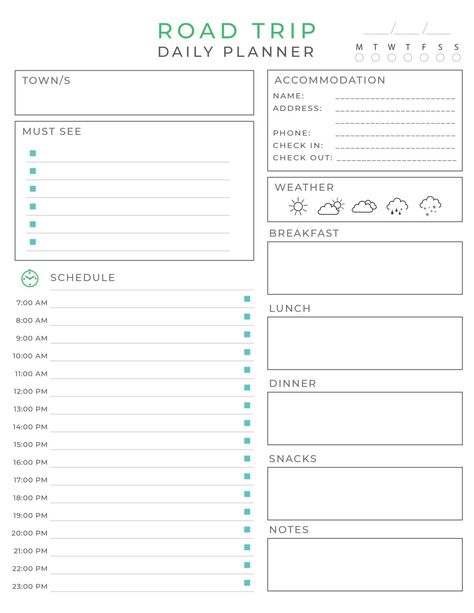 Itinerary Template Free, Trip Planning Template, Vacation Planner Template, Travel Budget Planner, Printable Road, Budget Planner Free, Travel Planner Template, Itinerary Planner, Road Trip Planner