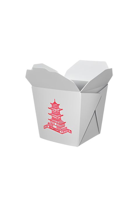 The emoji 🥡 depicts a white, folded takeout box commonly used in Chinese restaurants. The box has a red stripe on the top and bottom edges, and a red Chinese character in the center. The lid of the box is slightly open, revealing the contents inside. The overall appearance of the emoji is simple and clean, with a recognizable design that is commonly associated with takeout food. Chinese Takeout Box Tattoo, Box Emoji, Food Emoji, Apple Emojis, Geometric Photography, Emoji Png, Emoji Stickers Iphone, Icon Emoji, Emoji Iphone