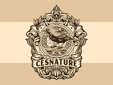 Cesnature vintage logo by Ary_ngeblur on Dribbble Vintage Logo Ideas, Logo Inspiration Vintage, Logo Design Inspiration Vintage, Logos Vintage, Fiverr Logo, Retro Logo Design, Inspiration Logo Design, Vintage Logos, Simple Artwork