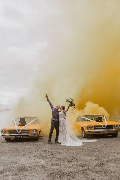 Car Theme Wedding, Mechanics Wedding, Car Themed Wedding, Racing Wedding, Helicopter Wedding, Te Anau, Country Wedding Pictures, Car Adventure, Wedding New Zealand