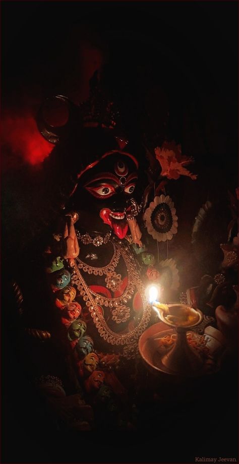 Devi Jagat Janani Kali's photo is Taken in Diyas light Kali Mata Hd Images Wallpaper, Maa Kali Photo, Kali Picture, Maa Kali Images, Ma Kali, Kali Puja, Hanuman Hd Wallpaper, Kali Mata