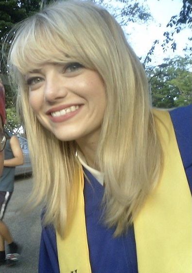 Emma Stone Blonde, Gwen Stacy Emma Stone, Emma Stone Gwen Stacy, Gwen Peter, Andrew And Emma, Peter And Gwen, Marvel Bts, Emily Stone, Best Marvel Characters