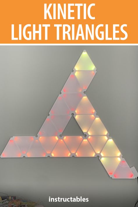 Les Lights, Triangle Led Lights, Led Lights Design, Triangle Led, Nanoleaf Lights, Kinetic Light, Diy Lights, Lights Design, Led Light Design