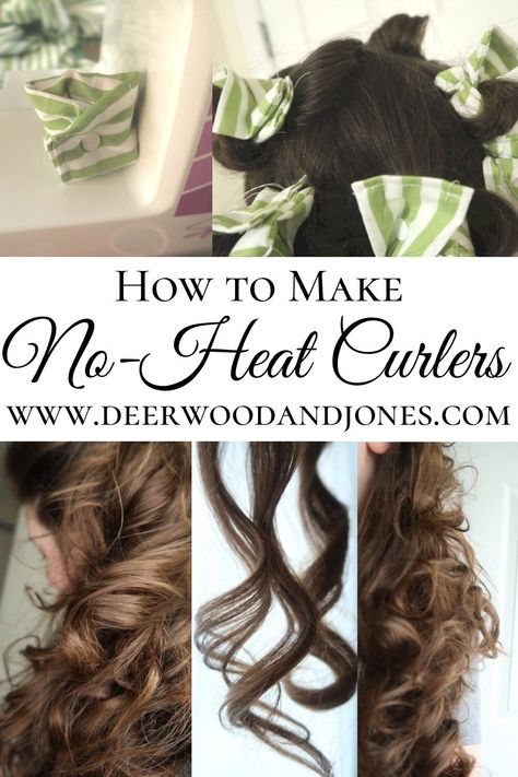 Easy Sewing Tutorial for How to Make No-Heat Hair Curlers! Follow This Step-by-Step Guide with Numbered Instructions and Pictures to Make Your Own Set! Homemade Hair Curlers, How To Use Hair Rollers Overnight, Diy Hair Rollers Homemade, Sew A Rope Basket, Diy Curlers, Sponge Curlers, Diy Hair Rollers, Rope Basket Tutorial, Sponge Hair Rollers