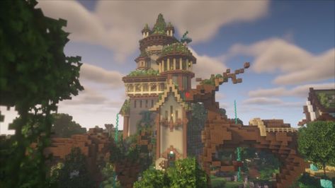 GeminiTay HermitcraftS8 Base Geminitay Minecraft, Minecraft Castle, Minecraft Buildings, Minecraft Youtubers, Minecraft Designs, Fantasy Art Landscapes, Big Ben, Minecraft, Fantasy Art