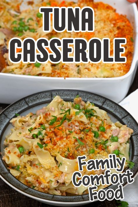 A serving of tuna casserole with noodles. Canned Tuna Recipes Dinners, Casserole With Noodles, Soup Cheese, Best Tuna Casserole, Tuna Casserole Recipes, Cream Of Broccoli, Work Food, Tuna Noodle Casserole, Cream Of Celery