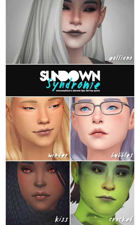 data:blog.metaDescription Sundown Syndrome, Sims Lips, Sims Makeup, Winter Lips, Game Girl, The Sims 4 Skin, Makeup Cc, Sims Packs, Sims 5