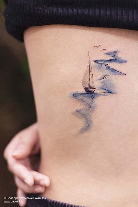 Travel Tattoo Ideas, Sailboat Tattoo, Travel Tattoos, Tattoos Unique, Unalome Tattoo, Subtle Tattoos, Elegant Tattoos, Simplistic Tattoos, Minimal Tattoo