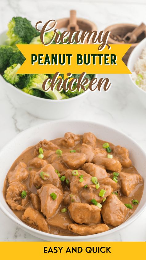 Asian Chicken Breast Recipes, Chicken For Dinner, Peanut Butter Chicken, Peanut Butter Sauce, Chinese Takeout, Easy Chicken Dinner Recipes, Rice Dish, Yummy Chicken Recipes, Best Chicken Recipes