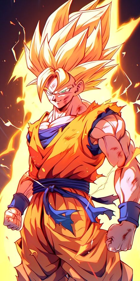 Super Saiyan Goku wallpaper Goku Ssj3, Goku Art, Goku Pics, Image Dbz, Goku Drawing, Dragon Ball Tattoo, Goku Wallpaper, Super Goku, Dragon Ball Painting