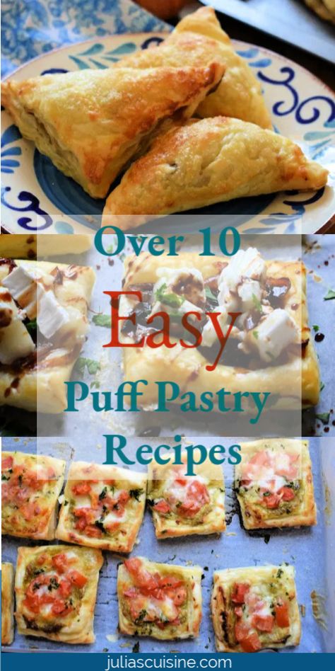 Puff pastry is one of the most easy and versatile pastries you’ll find in your freezer or chiller section of the supermarket. There are endless ways of using it and I’m here today to share with you few of my favourite ways to turn that slab of pastry into something delicious and magical. From desserts to appetizers to main courses, we got it all! #puffpastry #easyrecipes #recipes Phylo Pastry Recipes, Dessert Puff Pastry, Easy Puff Pastry Recipes, Puff Pastry Dinner, Sweet Puff Pastry Recipes, Puff Pastry Recipes Dinner, Recipes Using Puff Pastry, Puff Pastry Snacks, Puff Pastry Recipes Savory