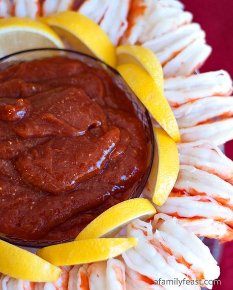 Cocktail Sauce - A Family Feast Homemade Ketchup Recipes, Homemade Cocktail Sauce, Cocktail Sauce Recipe, Condiment Recipes, Cocktail Sauce, Family Feast, Savory Sauce, Homemade Sauce, Appetizer Dips