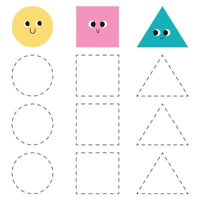 Educational worksheet for preschool kids 2922265 Vector Art at Vecteezy Circle And Square Worksheet, Triangle Worksheet Preschool, Handwriting Practice For Kids, Trace Worksheet, Triangles Activities, Worksheet For Preschool, Circle Square Triangle, Kids Handwriting Practice, Triangle Worksheet