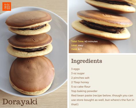 How To Make Dorayaki, Sweet Beans Recipe, Japanese Dorayaki, Dorayaki Recipe, Decorações Com Comidas, Paste Recipe, Chinese Dessert, Red Bean Paste, Worksheets Preschool