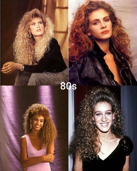 80s Curly Hair, 80s Haircuts, 1980s Hair, 80s Prom, 70s Look, 80s Hair, Curly Bangs, 80s Outfit, Hair Reference