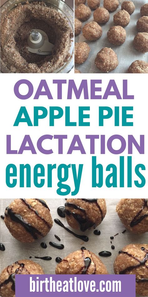 Super easy breastfeeding snack recipe! You've got to try these apple pie lactation energy balls with coconut and oatmeal. These energy balls for lactation are great for nursing moms, easy healthy snack. Protein Lactation Balls, Oatmeal Lactation Balls, Protein Balls Lactation, Lactation Protein Balls, Lactation Energy Bites, Lactation Power Balls, Lactation Balls, Breastfeeding Energy Balls, Lactation Energy Balls