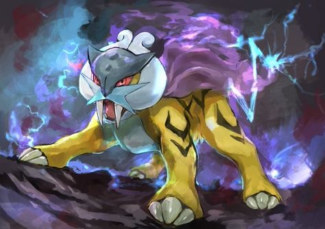 Raikou - Pokémon Raikou Pokemon, Pokémon Drawings, Legendary Pokemon, Pokemon Craft, Pokemon Backgrounds, Legends And Myths, Shiny Pokemon, Pokemon Collection, Pokemon Fusion