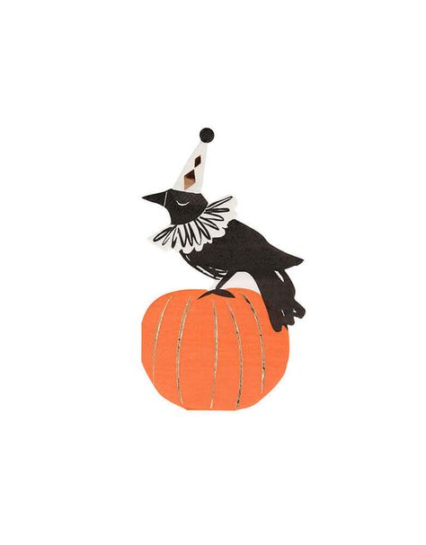 Crow Party, Halloween Party Table, Halloween Icon, Bad Omens, Halloween Illustration, Halloween Icons, Arte Sketchbook, Halloween Inspiration, Arte Animal