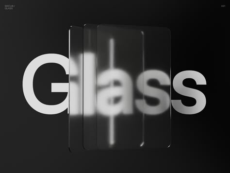 MAT.LIB / Glass: A study of glass & type by Andrew℗ on Dribbble Chrome Aesthetic, Glass Morphism, Glass Logo, Glass Font, Frosted Glass Design, Digital Design Trends, Construction Branding, Motion Poster, Smart Glass