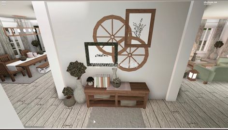 Beach Kitchen Ideas Bloxburg, Bloxburg Small Area Ideas, Blox Burg Entry Ideas, Roblox Bloxburg House Ideas Outside, Roblox Bloxburg Front Porch Ideas, Roblox Bloxburg Mud Room Ideas, Bloxburg Shelves Ideas, Bloxburg Corridor Ideas, Bloxburg Landing Ideas