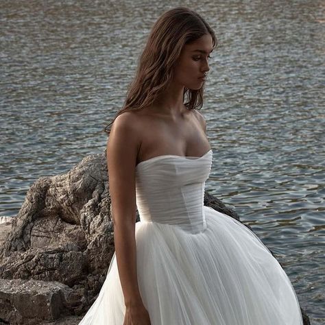 Malibu Wedding Dress, Balletcore Wedding, Tulle Draping, Chosen By Kyha, Bodice Wedding Dress, Tulle Ballgown, Wedding Dress Gallery, Sunset Blvd, Malibu Wedding