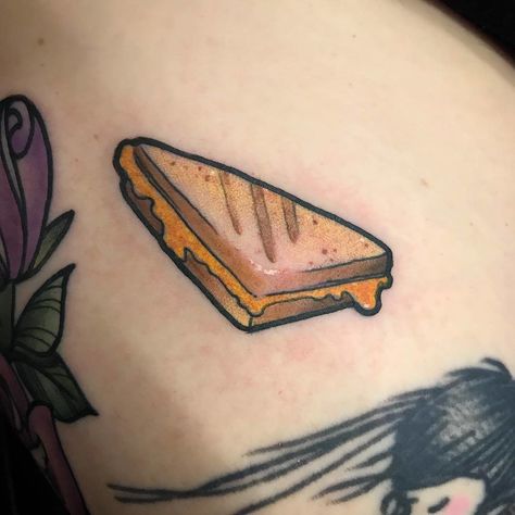 Foodie Tattoo, Cheese Tattoo, Kaleidoscope Tattoo, Grandparents Tattoo, Enough Tattoo, Places For Tattoos, Fun Tattoos, Unusual Tattoo, Food Tattoos