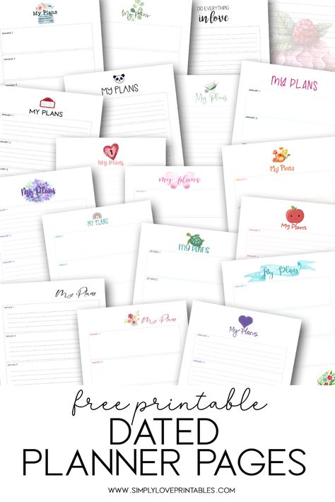 Simply Love Printables Free Dated Planner Pages Pin Image Editable Planner Templates Free, Mom Planner Printables Free, A5 Planner Printables Free, Business Daily Planner, Study Planner Printable Free, Free Printable Monthly Planner, Love Printables, Free Planner Printables, Free Planner Pages