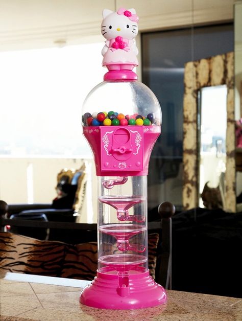 Hello Kitty gumball machine! Hello Kitty Gumball Machine, Bubble Gum Machine Craft, Life Necessities, Bubblegum Machine, Gum Machine, Hello Kitty Kitchen, Bubble Gum Machine, Disney Princess Toys, Apple Watch Wristbands