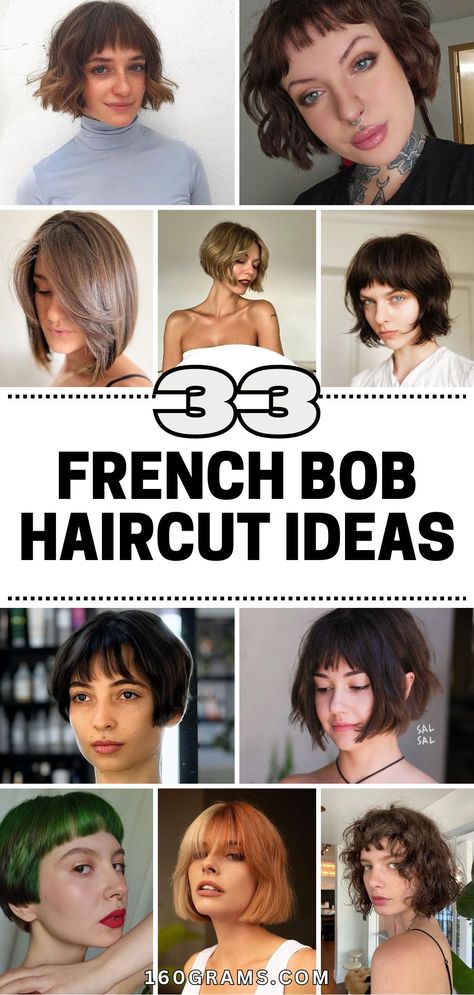 Save this pin for fresh ideas on the classic French bob hairstyle! Discover trendy cuts and styling tips to transform your look. #FrenchBob #HairstyleInspo #FashionBlog Classic French Bob, Parisian Hairstyles, Vintage Bob Hairstyle, Short French Bob, French Bob Haircut, Parisian Elegance, Pixie Bob Hairstyles, Bob Haircut For Round Face, Bob Haircut Ideas