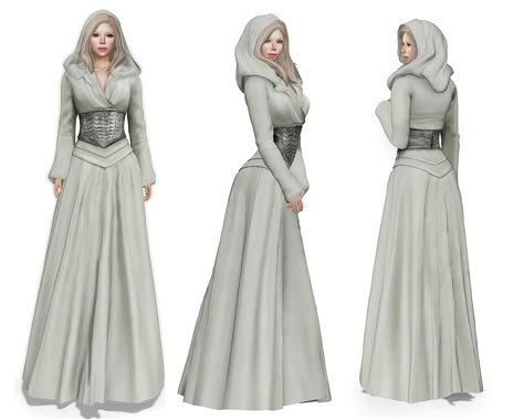 https://flic.kr/p/yFo1tr | Free!!! My Facebook Page Followers September Gift! Meli Imako Full Perm Mesh Stahma Hooded Gown With Hair | marketplace.secondlife.com/p/Free-My-Facebook-Followers-S...? Perm Female, Hooded Gown, Sims 4 Decades Challenge, Sims Medieval, September Gift, Sims 4 Cas Mods, Pelo Sims, Sims 4 Dresses, Sims 4 Characters