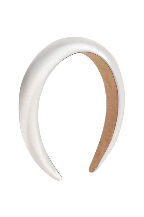 My Accessories London padded satin headband in white. The extra padding on the headband is a perfect addition to finish off your occasion or everyday outfit. We love this headband for weddings, hen do's and summer parties. It is one of our most comfortable shapes and a classic wardrobe piece. Fits all head sizes Care: Please Do Not Wash. Composition: 100% Polyester Size: W3cm Product code: AS22HB64 Accessories White Background, White Hair Accessory, Classic Wardrobe Pieces, Mom Dr, Thick Headbands, Disney Princess Outfits, Satin Headband, Headband Bridal, Headband Outfit