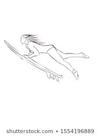 Surfer Painting Easy, Surf Drawing Doodles, Surf Art Drawing, Surfer Tattoo Ideas, Surf Sketch, Surfer Drawing, Surfing Drawing, Beach Drawings, Surfboard Drawing