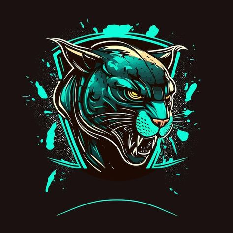 Elegant and luxury panther design esport... | Premium Vector #Freepik #vector #mascot-logo #gamer-logo #esport-mascot #esport-logo Logo Gamer, Gamer Logo, Panther Design, Panther Logo, Android Wallpaper Art, Esports Logo, Gaming Logo, Technology Icon, Mascot Logo