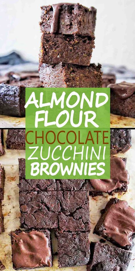 Brownies With Almond Flour, Gluten Free Zucchini Brownies, Zucchini Cake Healthy, Zucchini Desserts, Chocolate Zucchini Brownies, Brownies Gluten Free, Almond Flour Brownies, Bagels Recipe, Almond Flour Cakes