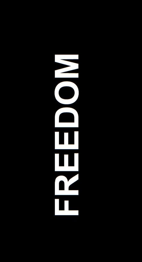 Be Free Wallpapers, Freedom Logo Design, Phone Wallpaper Black And White, Mentality Wallpaper, Freedom Wallpaper, Phone Wallpaper Black, Freedom Poster, Youtube Secrets, Clever Logo Design