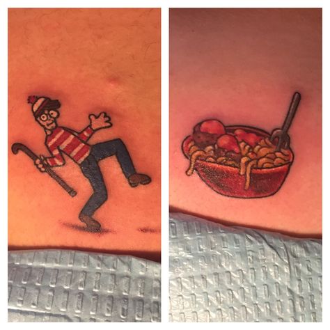 Spaghetti Bowl Of Spaghetti Tattoo, Spaghetti Tattoo, Bowl Of Spaghetti, Waukegan Illinois, Food Tattoos, Red Spaghetti, Red Tattoos, Nail Tattoo, Custom Tattoo