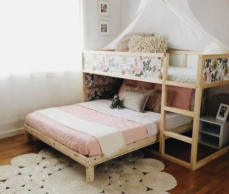 Does anyone know what size bed is under the Kura? Full? Queen? : r/IKEA Shared Kids Bedroom, Ikea Kura Hack, Trofast Ikea, Girls Bunk Beds, House Kids Room, Girls Bed, Kids Shared Bedroom, Kura Bed, Ikea Kura